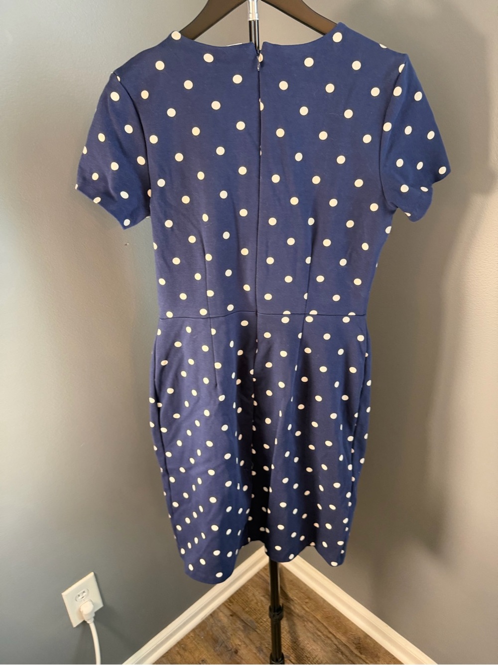 Old Navy Navy Dress with White Polka Dots - Picture 2 of 12